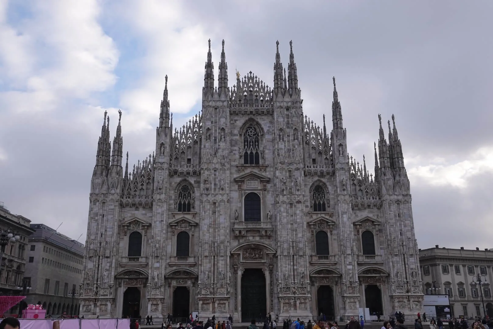 A view of the Milan Cathedral.