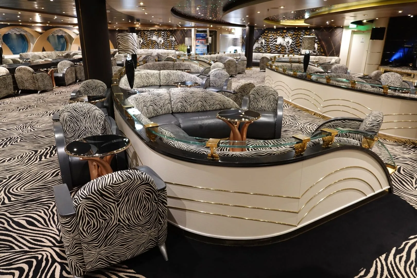 A look inside the Zebra Bar - the name makes perfect sense here.