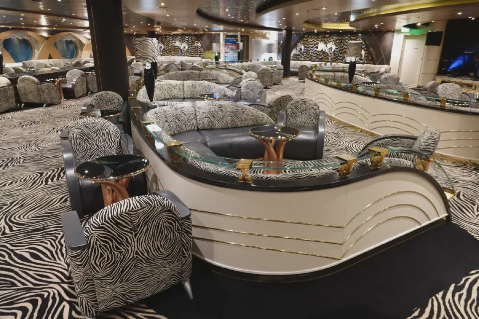 A look inside the Zebra Bar - the name makes perfect sense here.