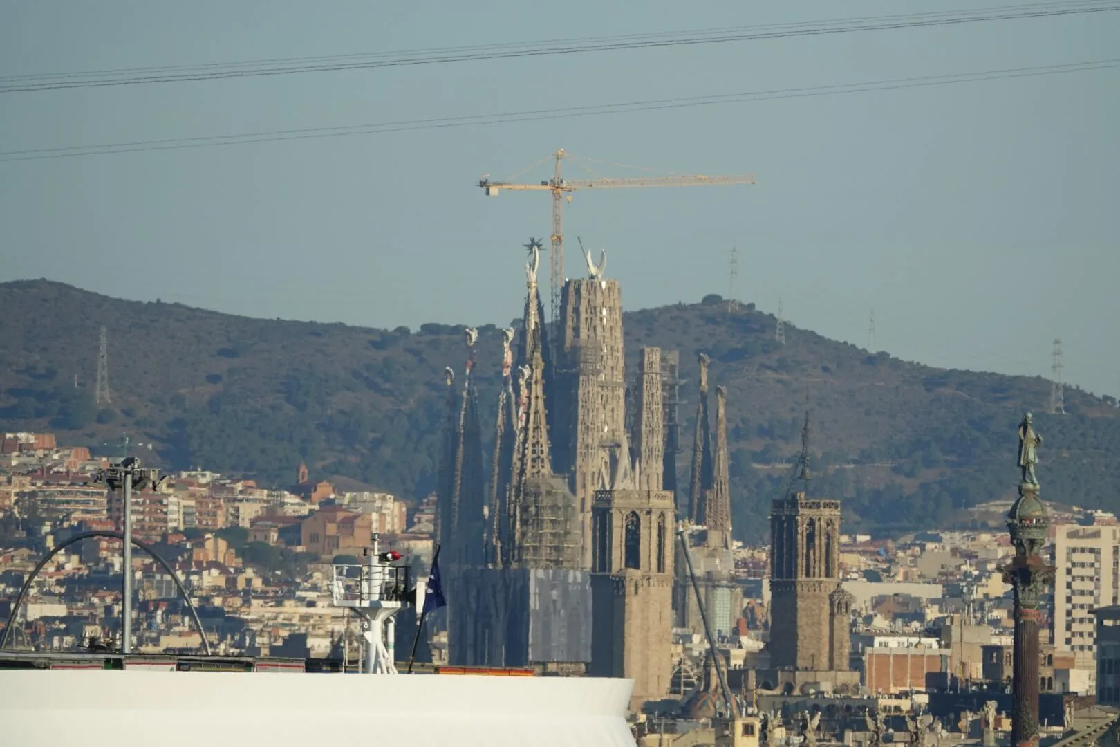 A view of the real Sagrada Família from the ship.