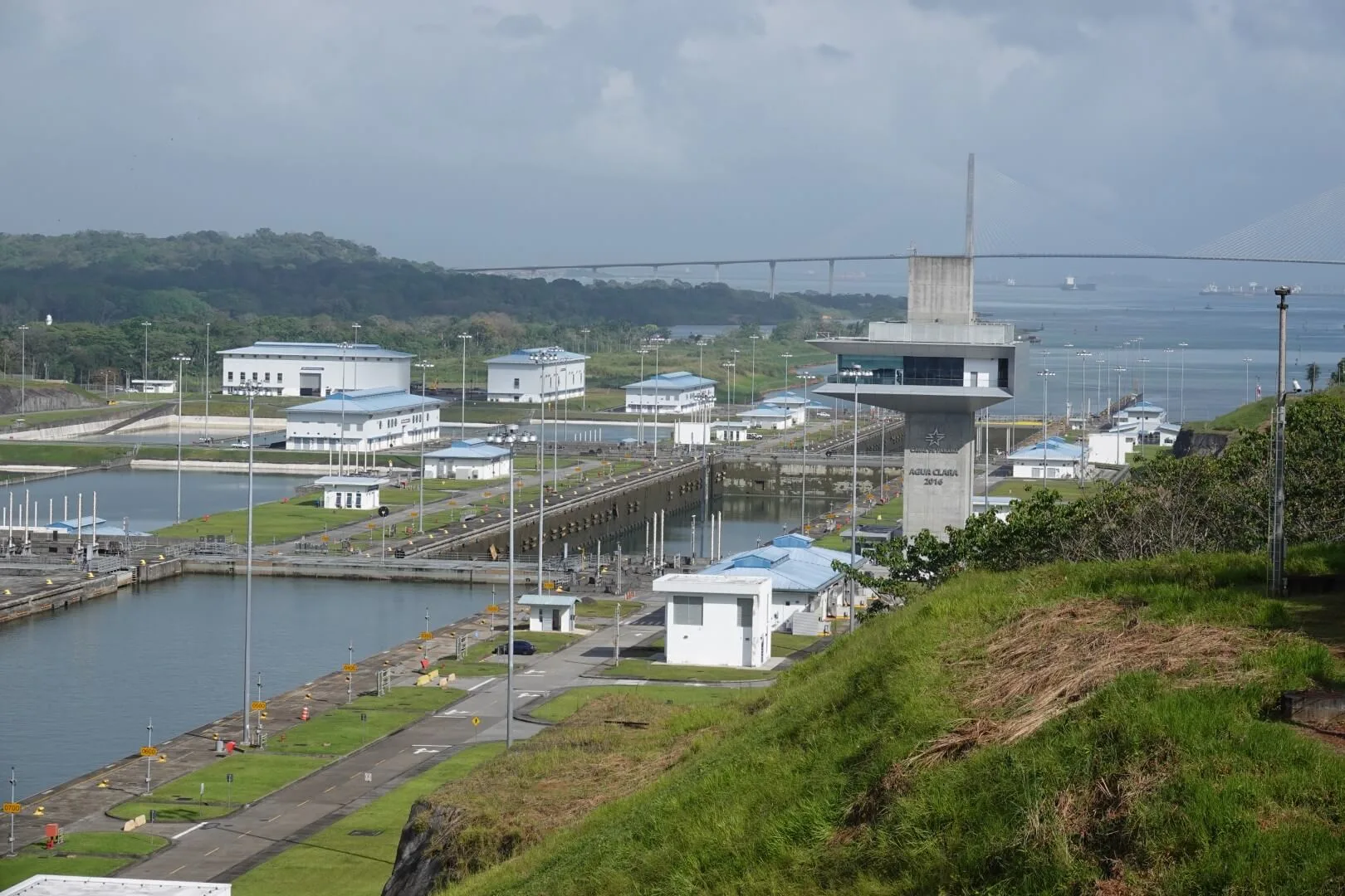A view of the Agua Clara Locks.