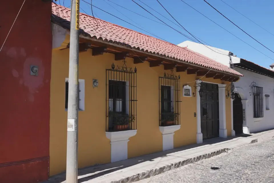 The streets are paved with cobblestones, and the houses are painted in bright colors.