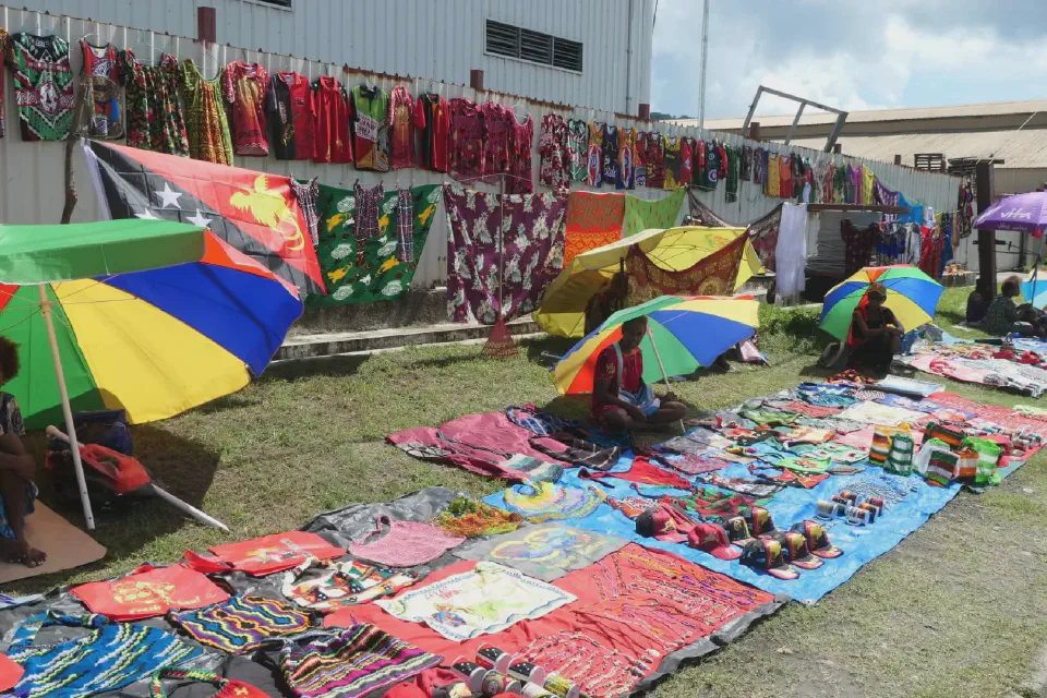 Numerous stalls were set up especially for us.