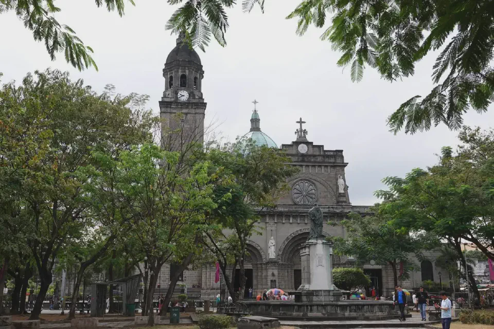 The famous Manila Cathedral in the district of Intramuros.