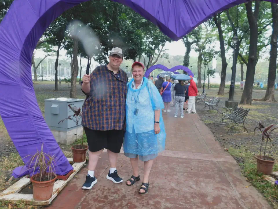 Although it was raining heavily, we took a short walk through Rizal Park.