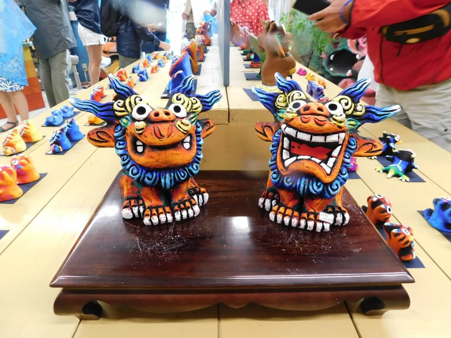 The famous Shisa statues.