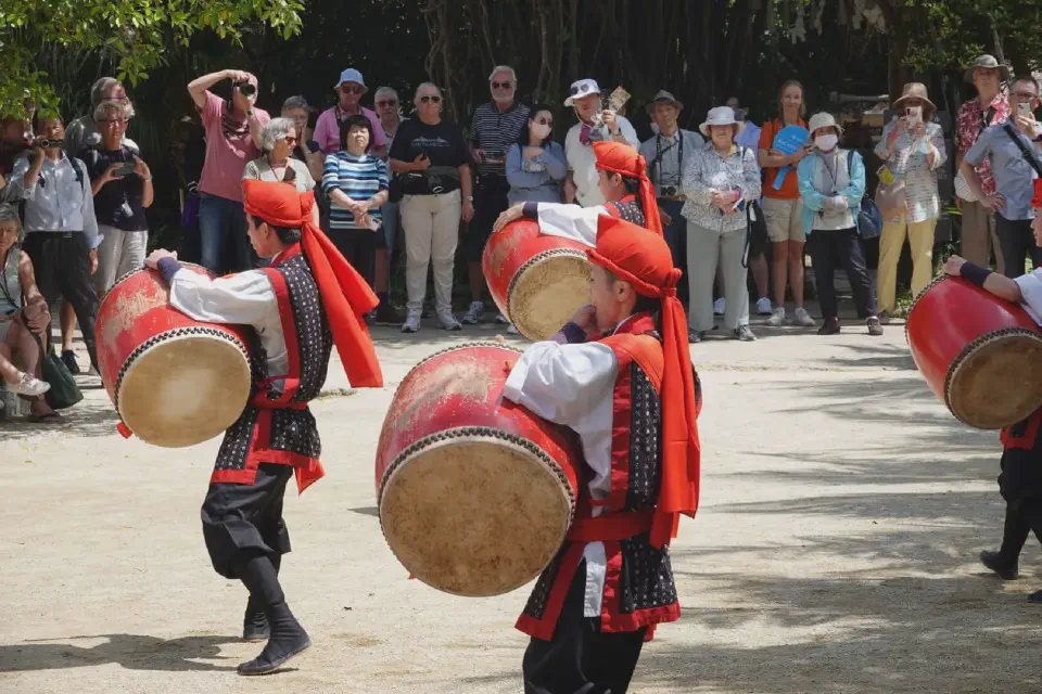 A view of the famous Taiko drums.