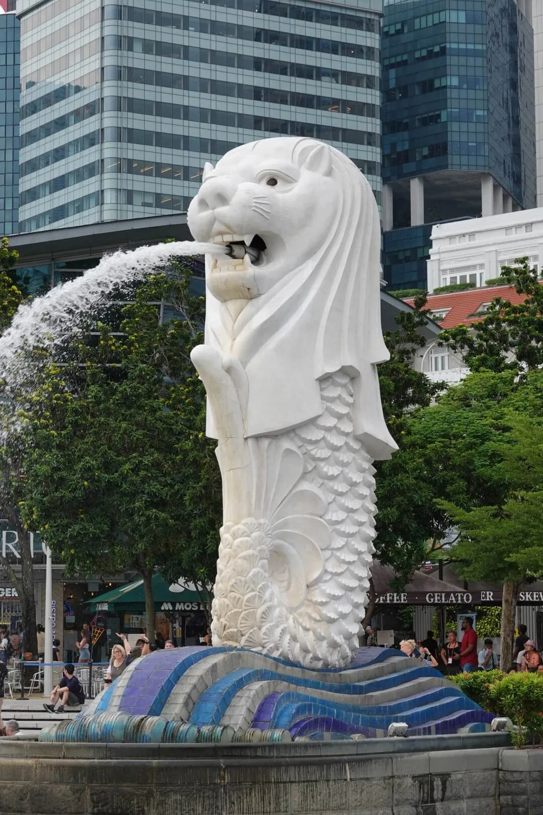 The famous Merlion statue in Singapore.