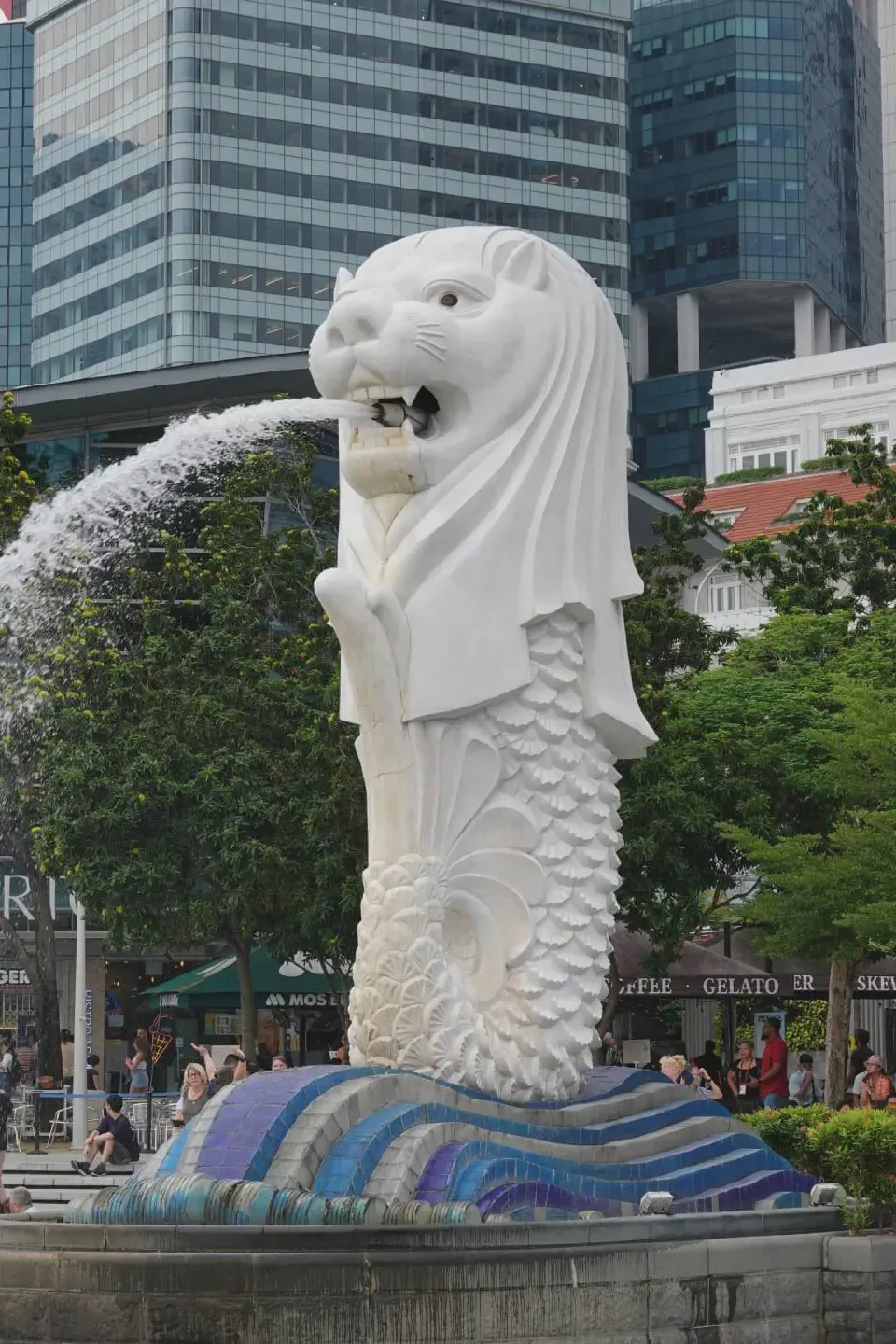 The famous Merlion statue in Singapore.