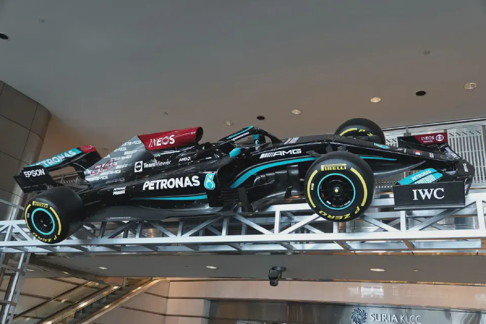 The Formula 1 car driven by Lewis Hamilton.