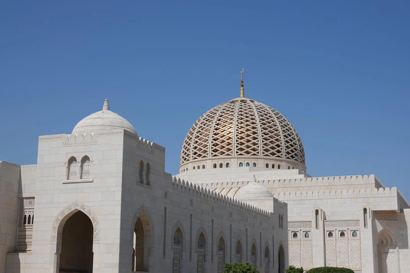 A section of the magnificent Sultan Qaboos Grand Mosque.