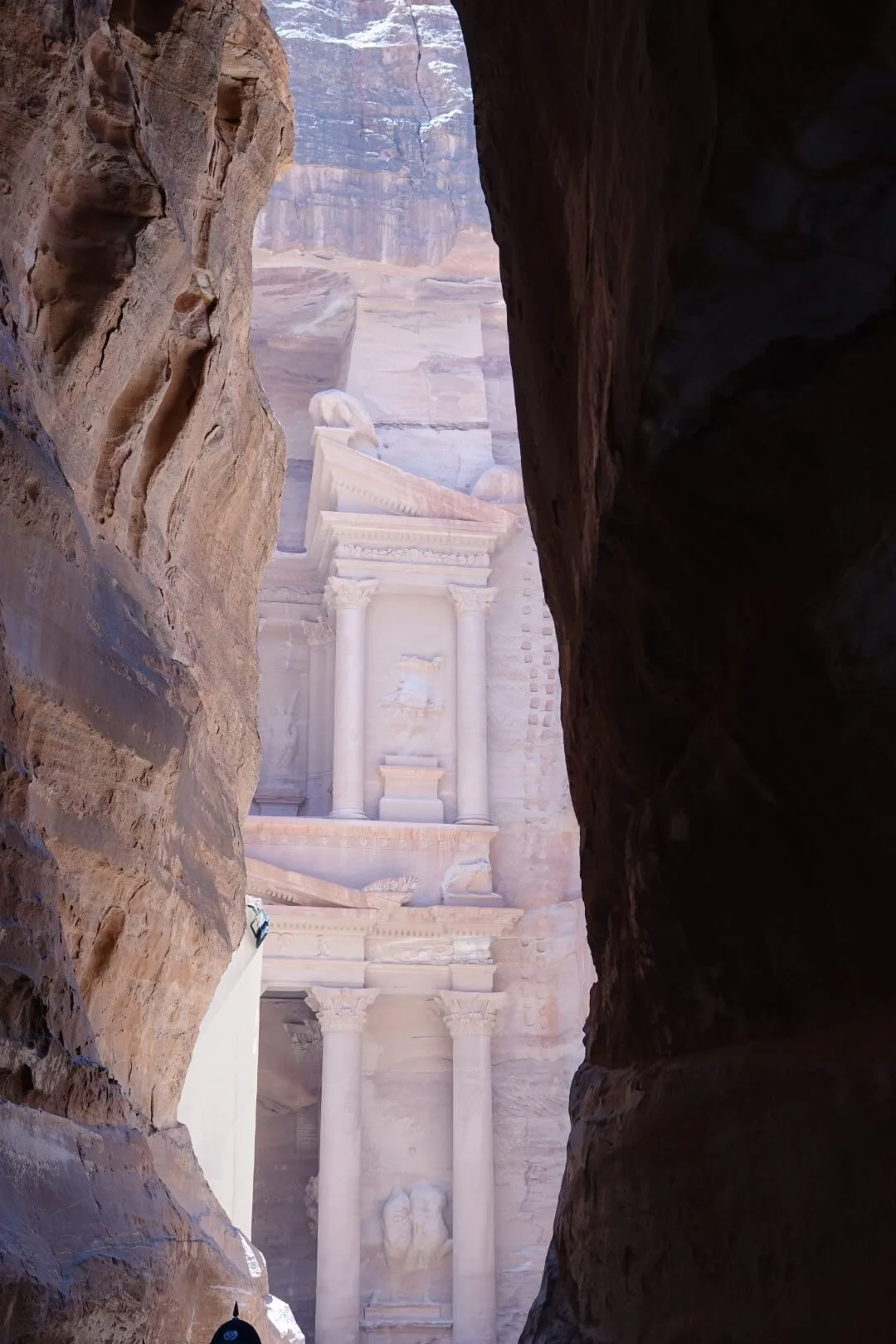 As you emerge from the Siq, the first glimps of the Treasury comes into view.