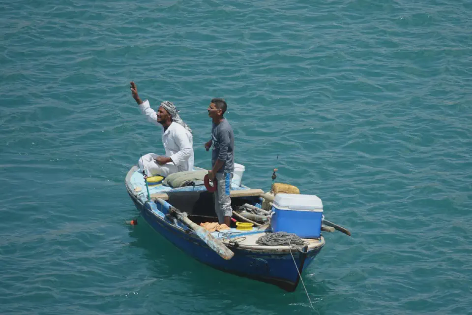 Fishing boats accompanied us throughout the passage.