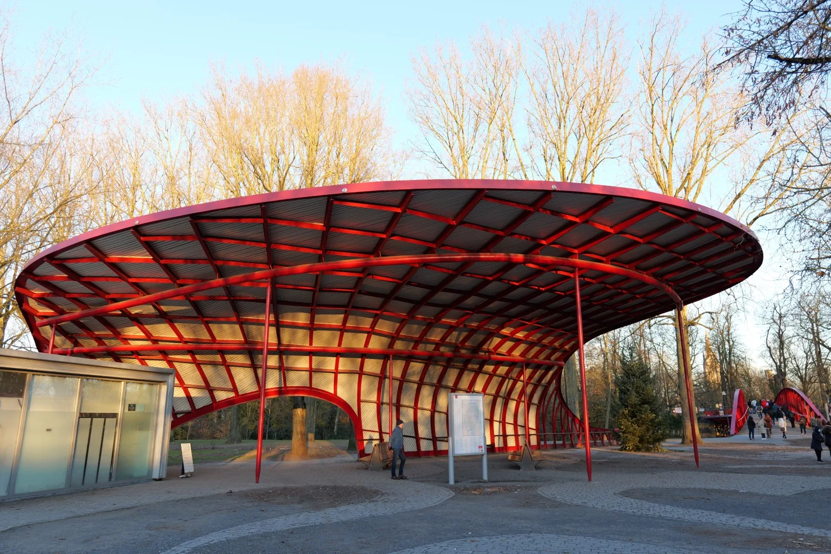 The Barge Bridge in Minnewater Park.