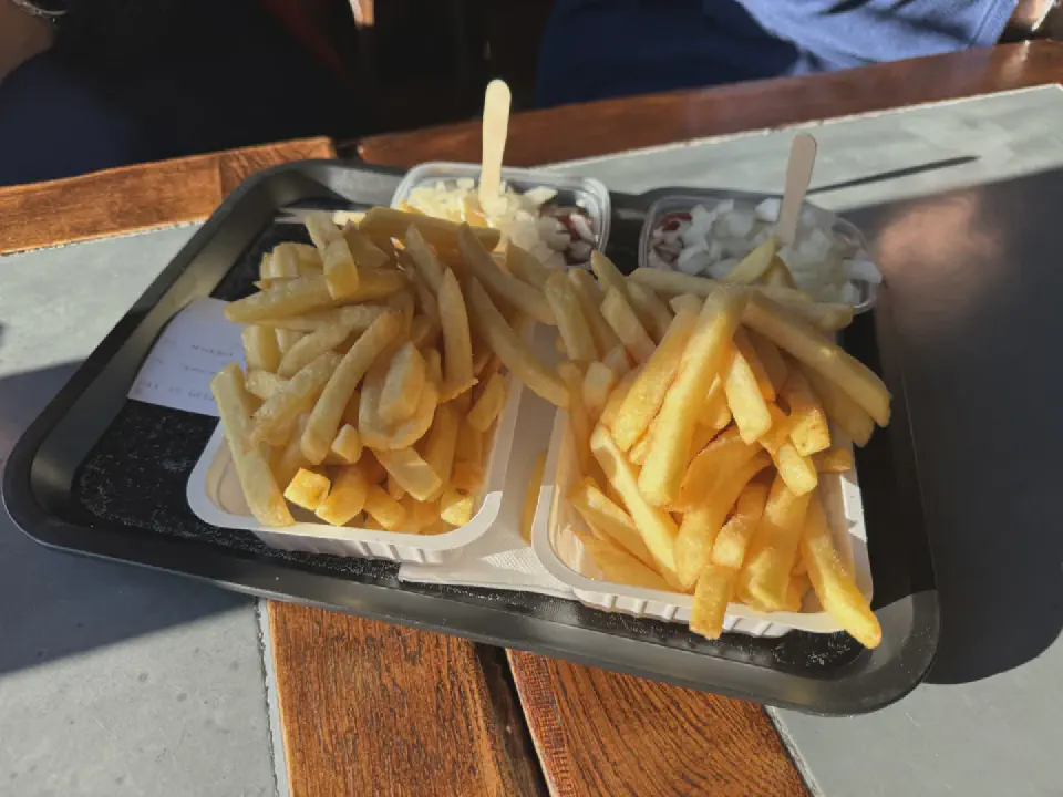 Belgian fries with specialty sauce.