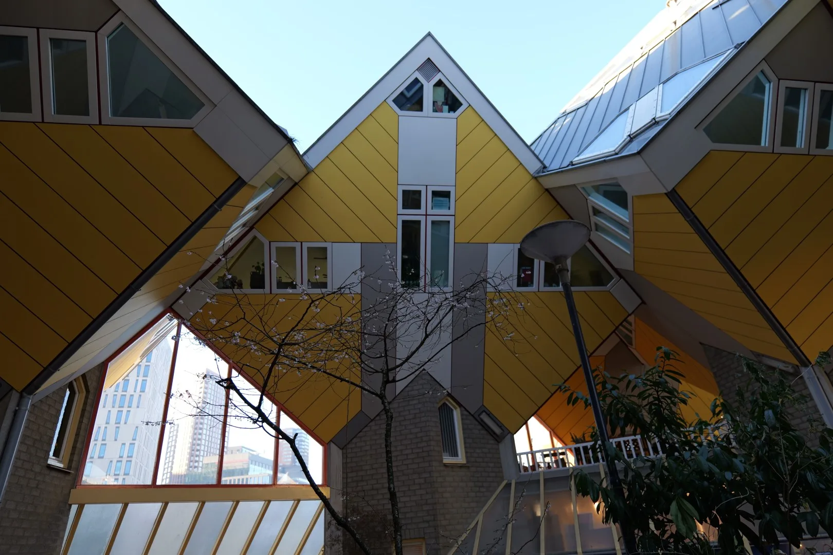 The tilted Cube Houses in Rotterdam - an architectural experiment.