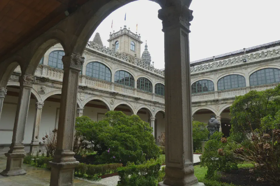 The cloister of the University of Santiago de Compostela - a quiet retreat in the heart of the lively pilgrimage city.