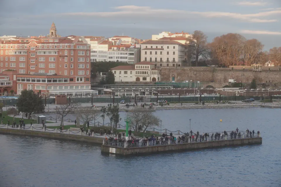 View of the port of A Coruña - just a short walk from the cruise terminal to the city center.