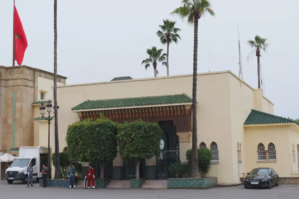 Guards in front of the Royal Palace in Rabat.