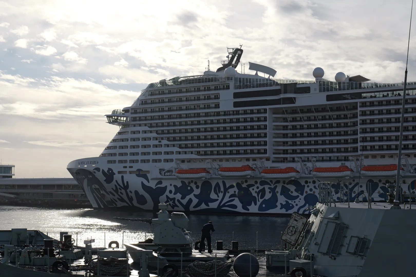 MSC Euribia in the port of Funchal - the starting point of our day on Madeira.