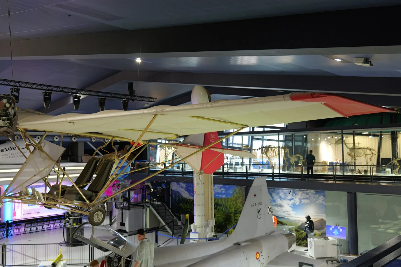 Inside the Elder Museum of Science and Technology in Las Palmas - historic aircraft and interactive exhibits to explore.