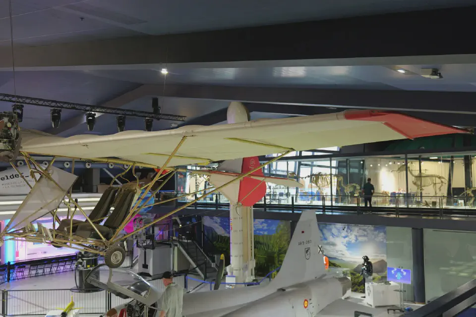 Inside the Elder Museum of Science and Technology in Las Palmas - historic aircraft and interactive exhibits to explore.